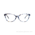 Full Rim Classic weibliche Katze Augen Acetat Brillenrahmen Brillen mit Brillen